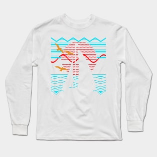 Linear Abstract Sailing Long Sleeve T-Shirt